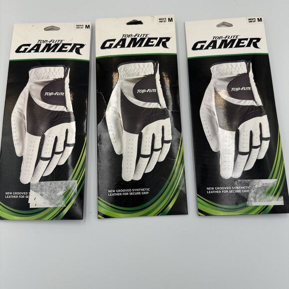 3 TOP FLITE GAMER GOLF GLOVES CADET MEDIUM LEFT HAND FOR RIGHT HANDED GOLFER M - Picture 1 of 8